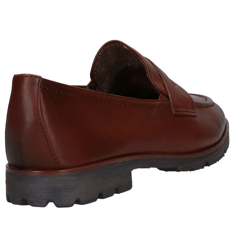 Jana Cognac Loafers in leer (280897)