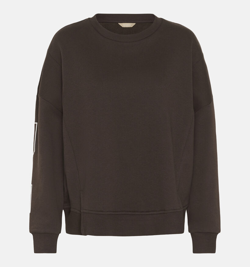 Culture Angela Charlie Pull en Brun fonc&eacute; pour femmes (380499)