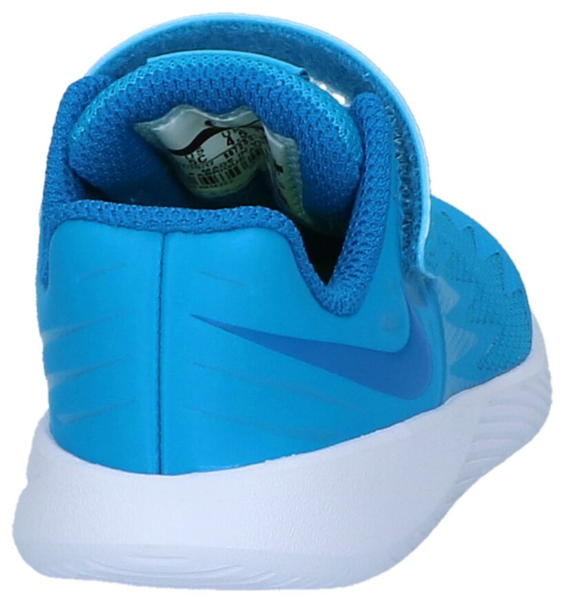 Fluoblauwe Babysneakers Nike Star Runner in stof (219603)