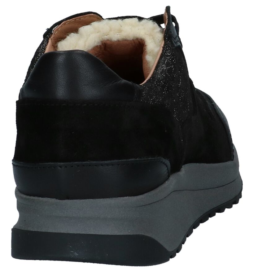 Scapa Zwarte Veterschoenen met Sterrenprint in leer (227349)