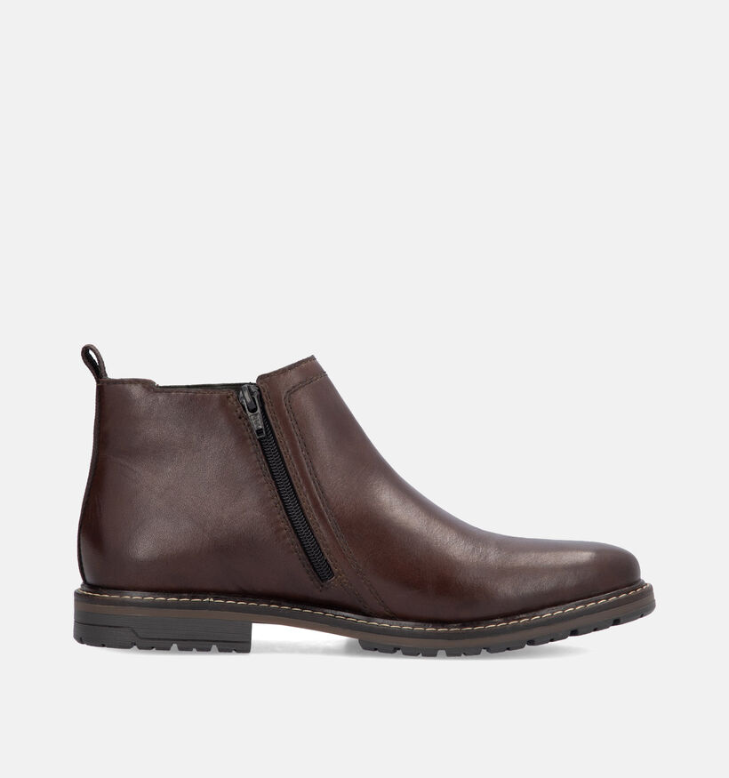 Rieker Bottines Chelsea en Brun foncé pour hommes (347447)