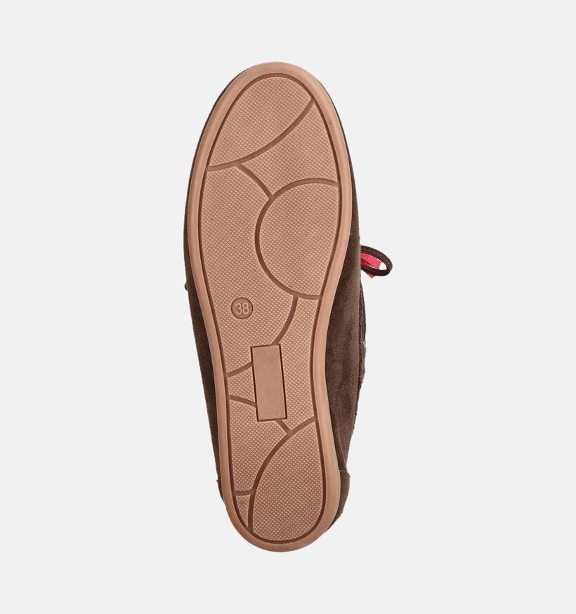 Poelman Donkerbruine Bootschoenen voor dames (386164)