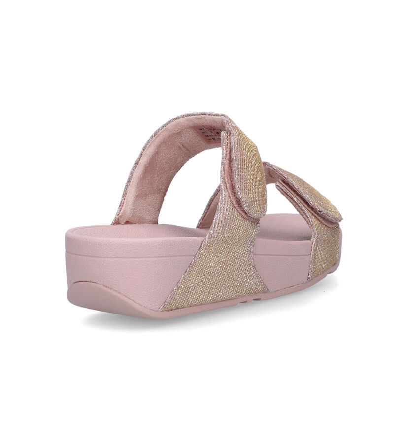 FitFlop Lulu Adjustable Shimmerlux Rose Gold Slippers voor dames (320474)