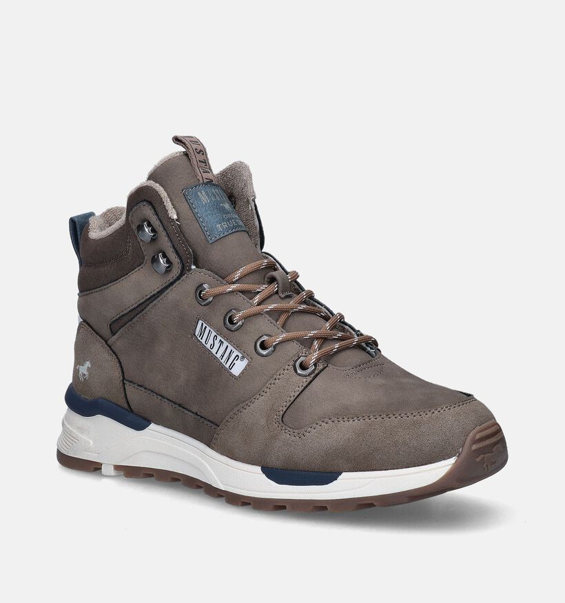 Mustang Bruine Bottines voor heren (347495) - geschikt voor steunzolen