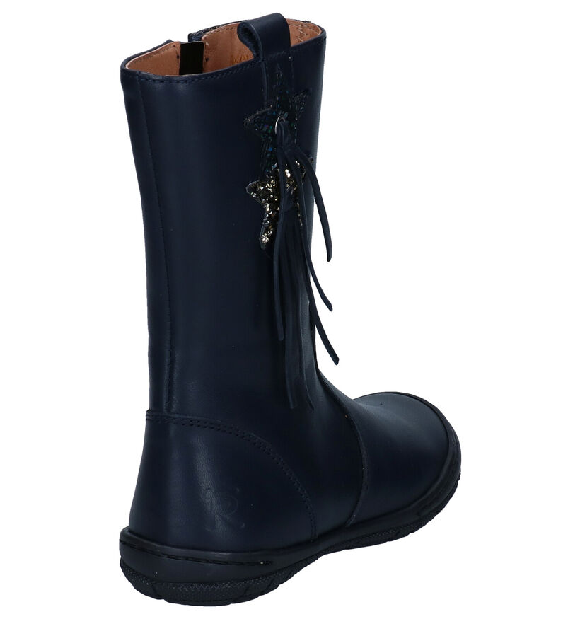 FR by Romagnoli Bottes hautes en Bleu foncé en cuir (296115)