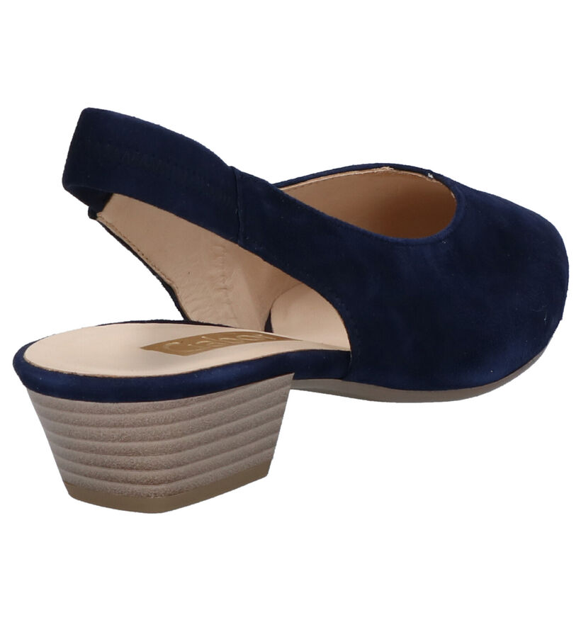 Gabor Escarpins slingback en Bleu foncé en daim (271702)