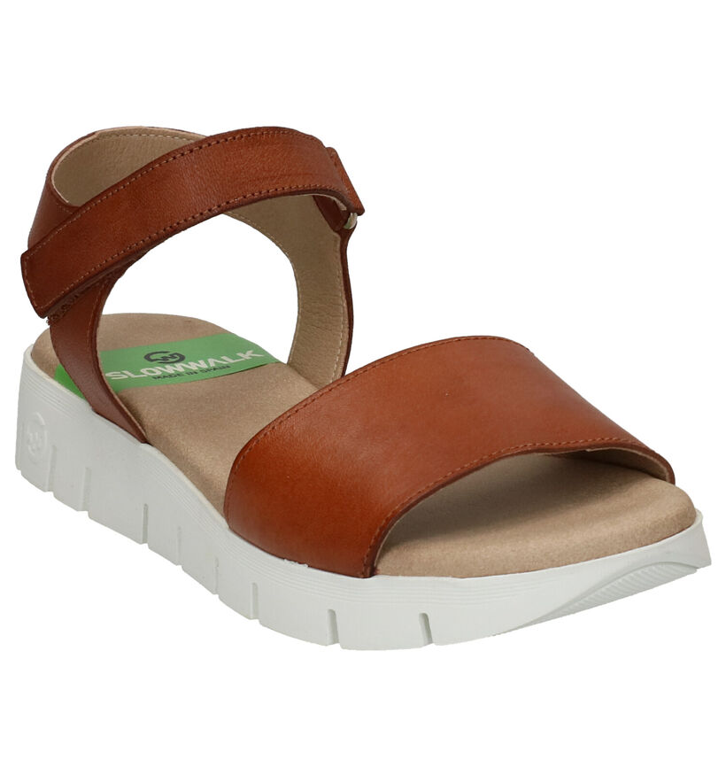 Slowwalk Syndra Cognac Sandalen in leer (270945)