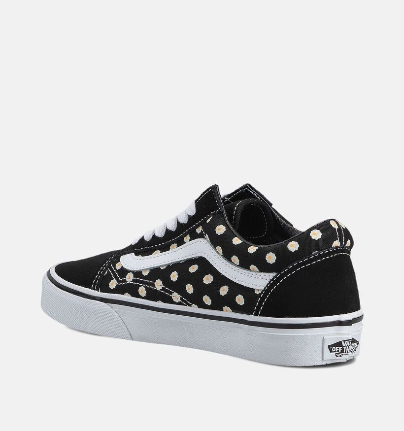Vans Old Skool Floral Baskets en Noir pour filles (361118)