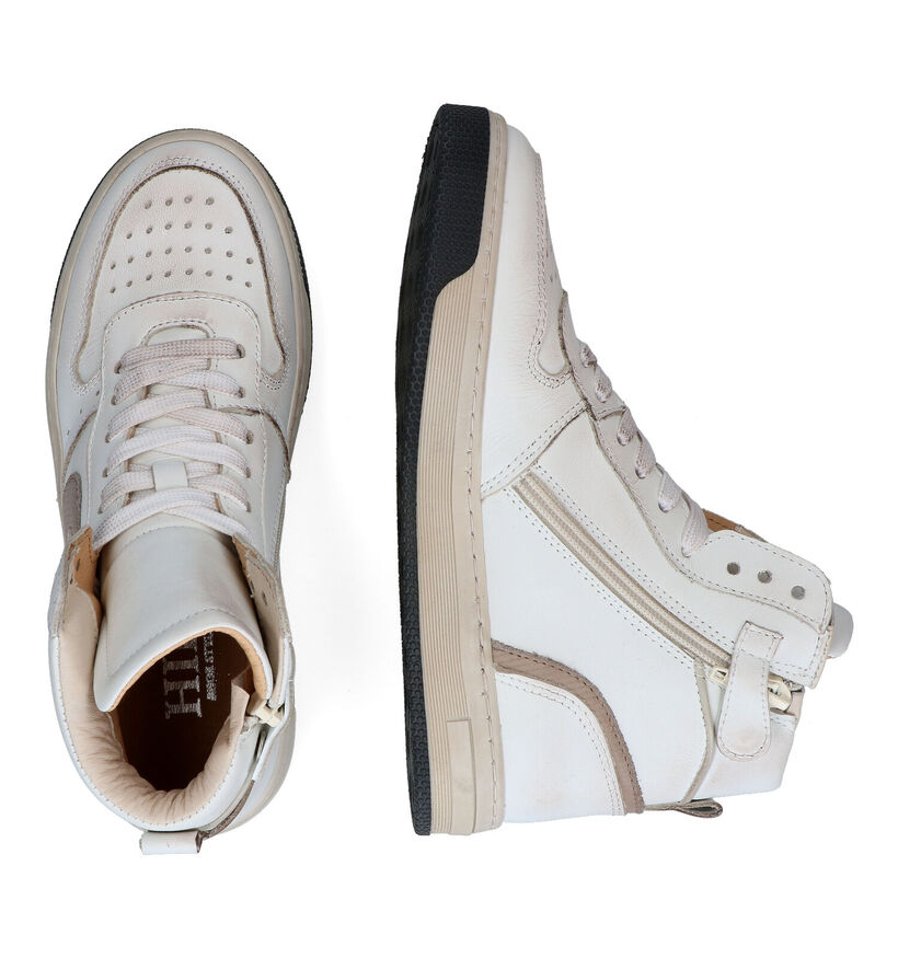 Hip Chaussures hautes en Blanc used look pour filles (307874) - pour semelles orthopédiques