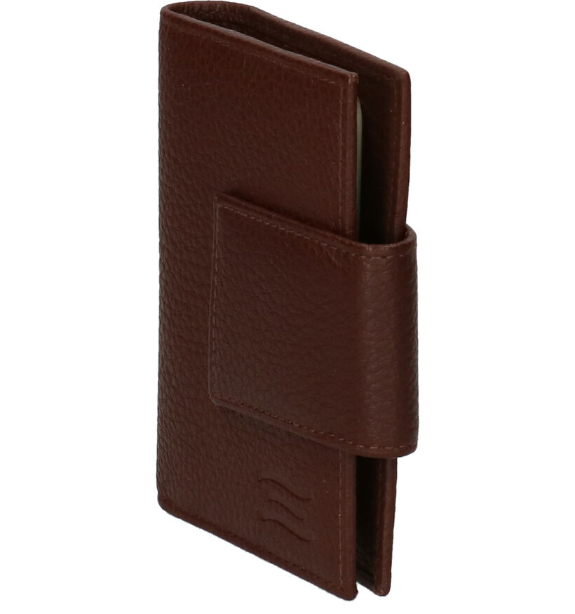 Crinkles Porte-cartes en Marron en cuir (263713)