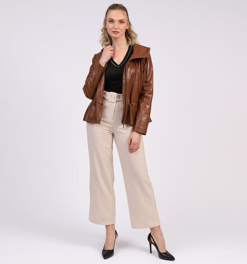 comma Bruine Leatherlook Jas (313215)