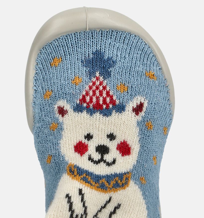 Coll&eacute;gien Pantoufles en Bleu/Multi pour filles (382082)