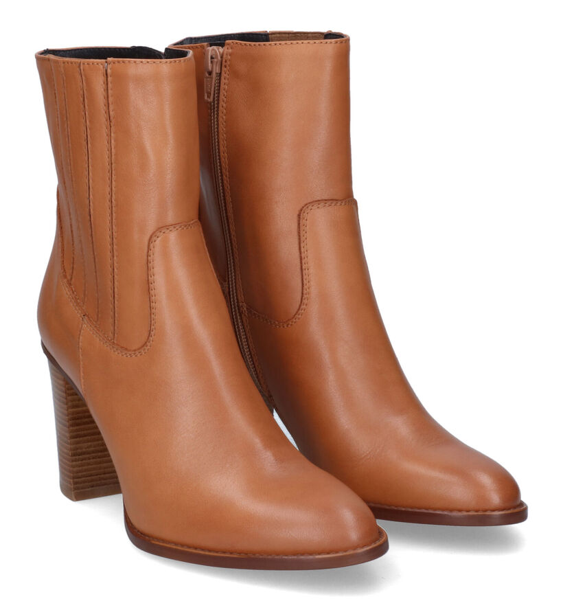 Zinda Bottines à talons en Cognac pour femmes (314377)
