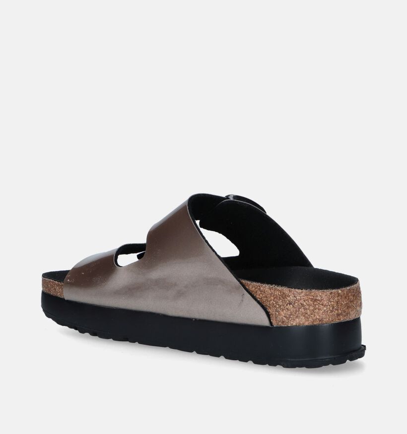 Birkenstock Arizona Pap Flex Platform Taupe Slippers voor dames (343952)