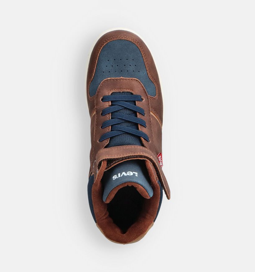 Levi's Kick Mid Bruine Hoge Sneakers voor jongens (363425) - geschikt voor steunzolen