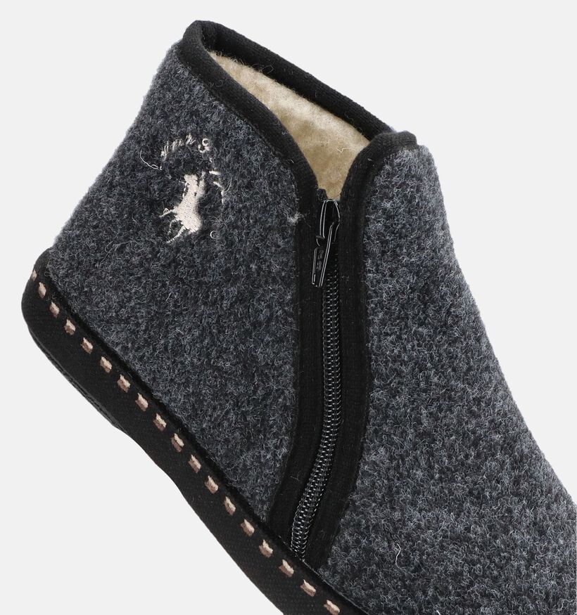 Hush Puppies Douvent Pantoufles ferm&eacute;es en Gris fonc&eacute; pour hommes (377913)