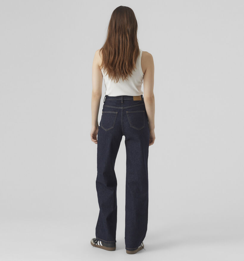 Vero Moda Tessa Donkerblauwe High rise Wide leg jeans L32 voor dames (361260)