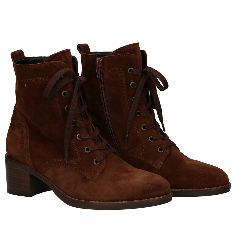 Gabor Best Fitting Cognac Veterlaarsjes in nubuck (282382)