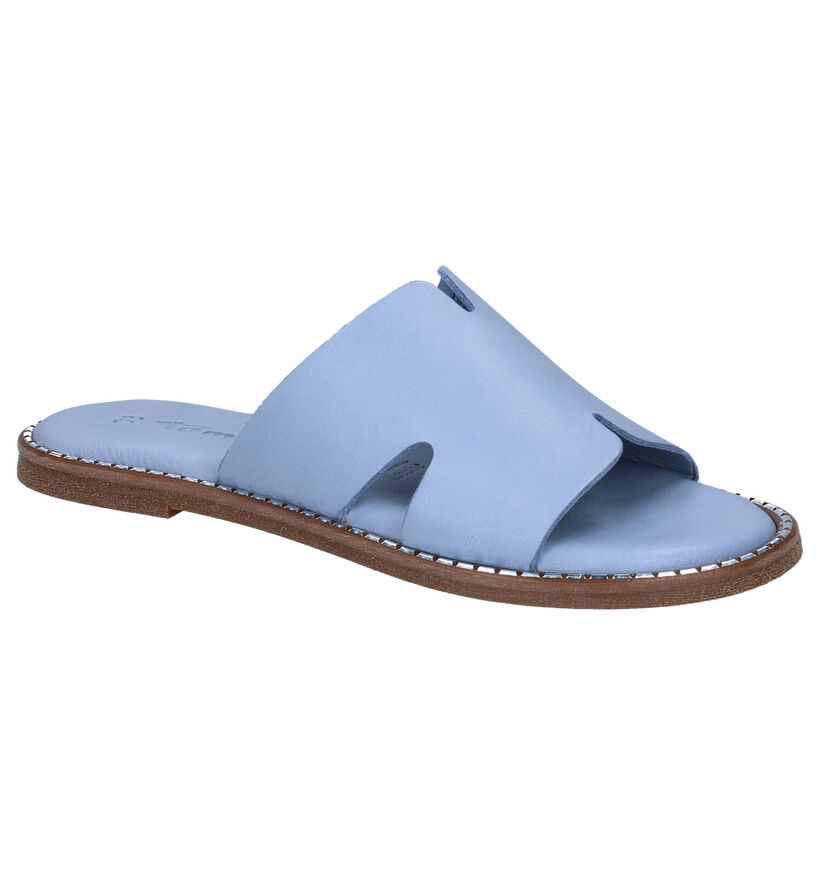 Tamaris Touch it Mules en Bleu en cuir (289395)