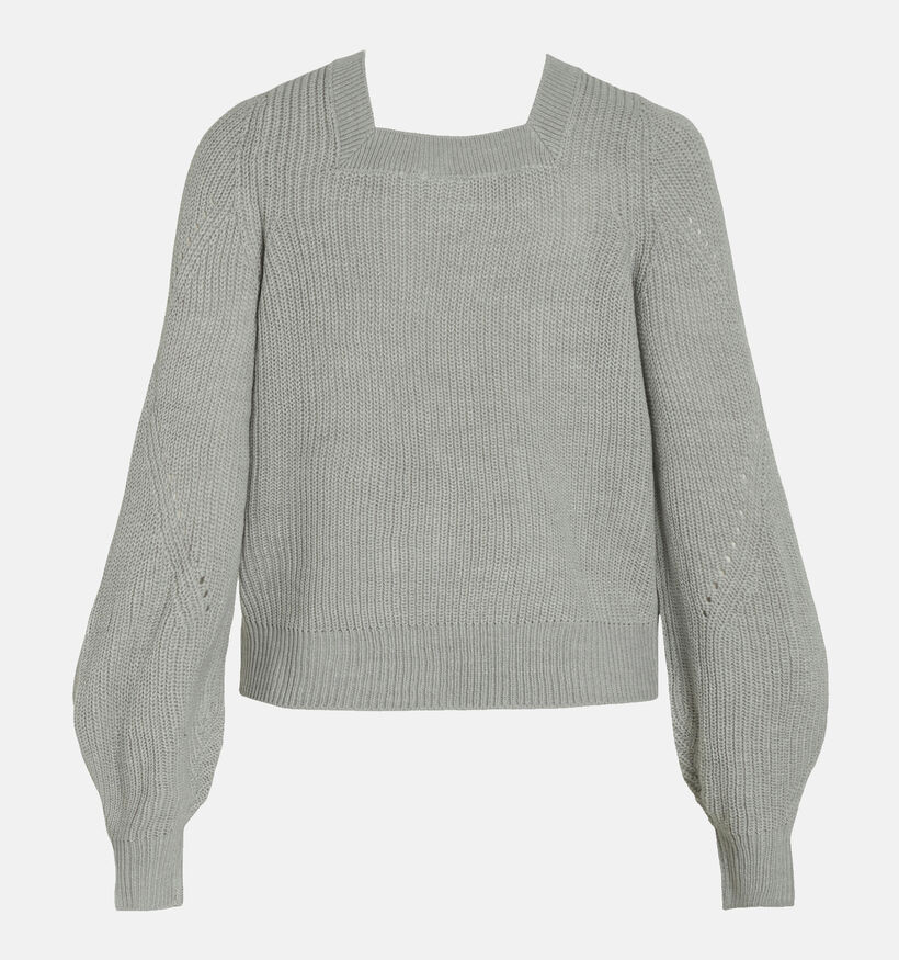 Vila OA Square-Neck Grijze Trui voor dames (335010)