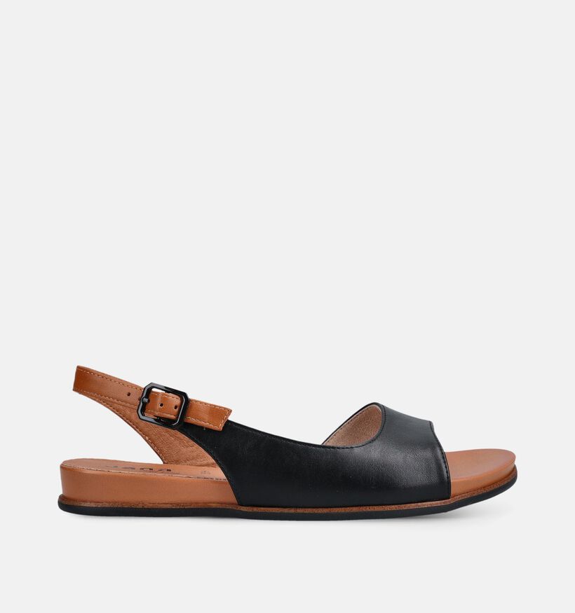 Jana Sandales plates en Noir pour femmes (371668)