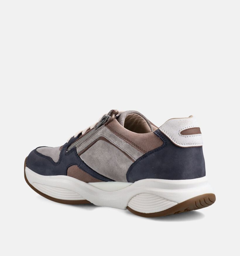 Xsensible Stretchwalker Grijze/Blauwe Veterschoenen voor heren (373626) - geschikt voor steunzolen