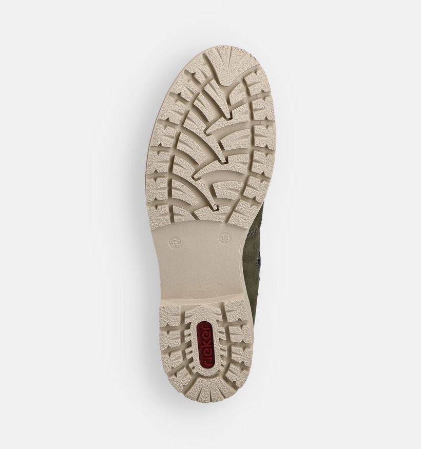 Rieker Boots à lacets en Vert kaki pour femmes (363556) - pour semelles orthopédiques