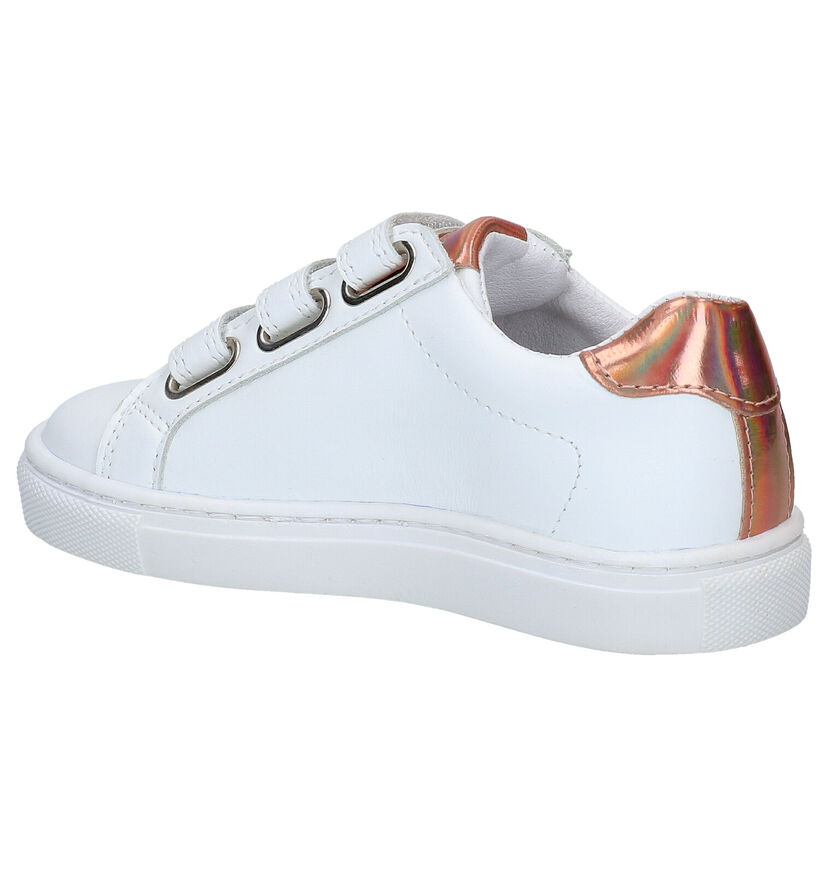 Little David Chaussures à velcro en Blanc en cuir (289316)