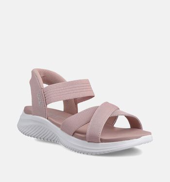 Skechers Hands Free Slip-ins Sandalen Zwart/Taupe/Roze