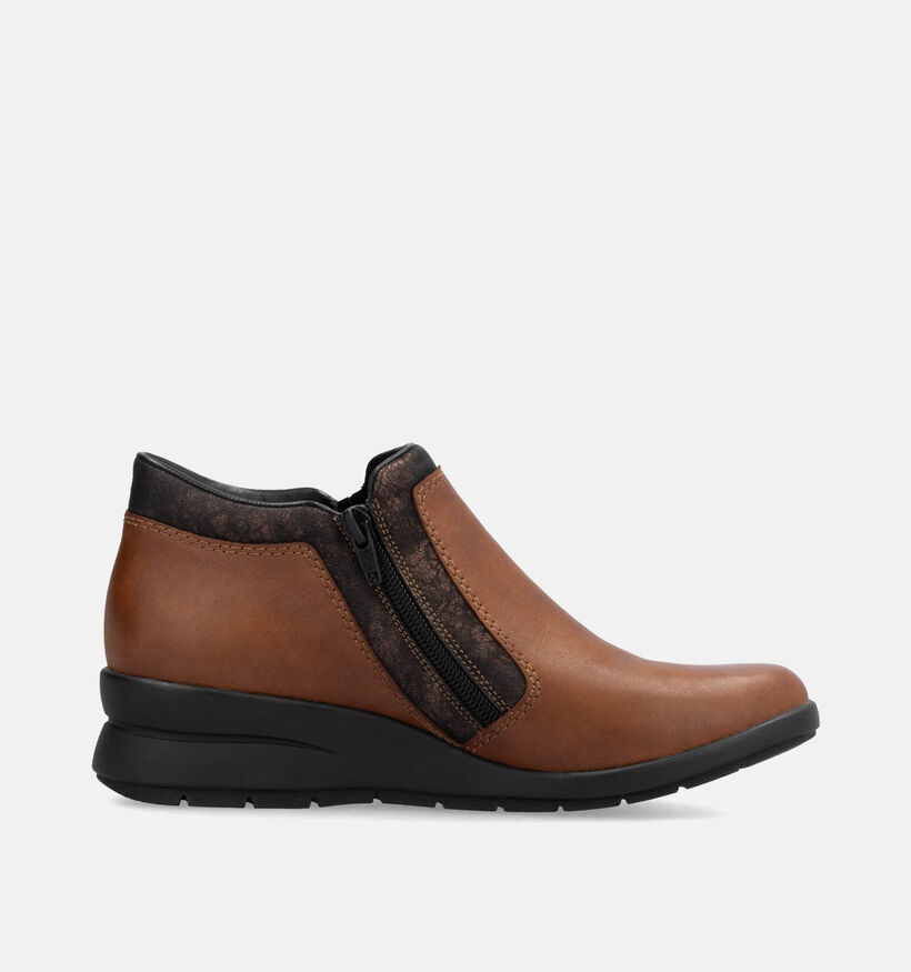 Rieker Bottillons avec talon compensé en Cognac pour femmes (344399) - pour semelles orthopédiques
