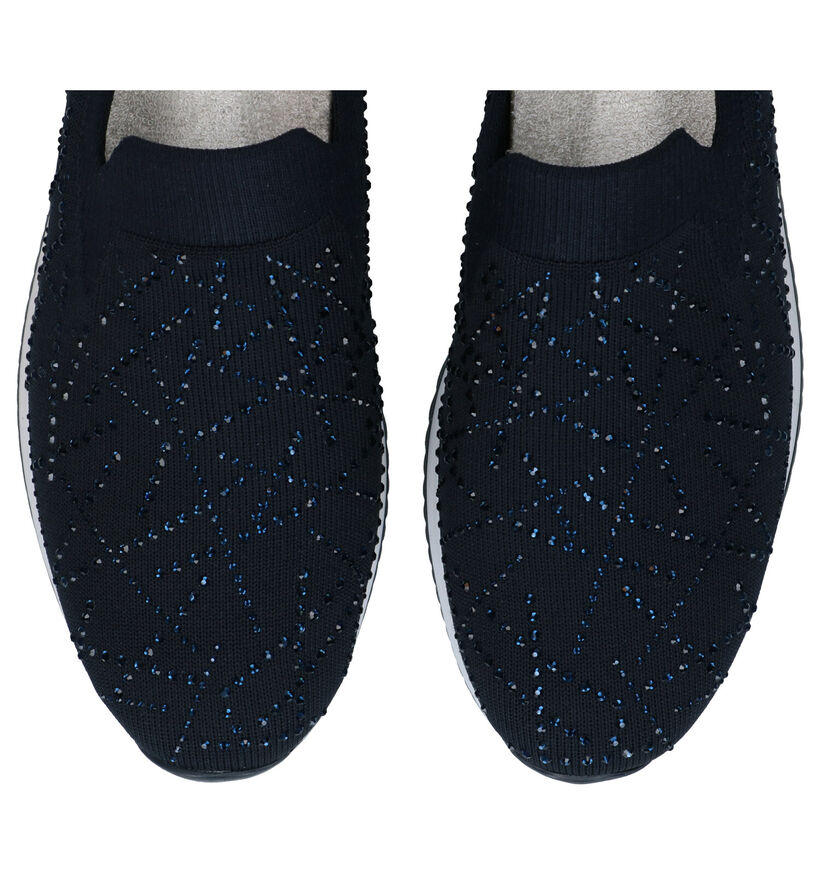 Ara Lissabon Chaussures sans lacets en Bleu en textile (288963)