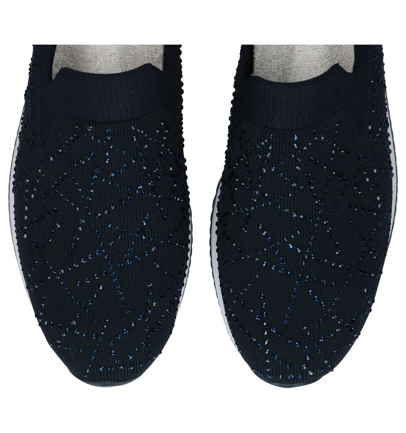 Ara Lissabon Blauwe Instappers in stof (288963)