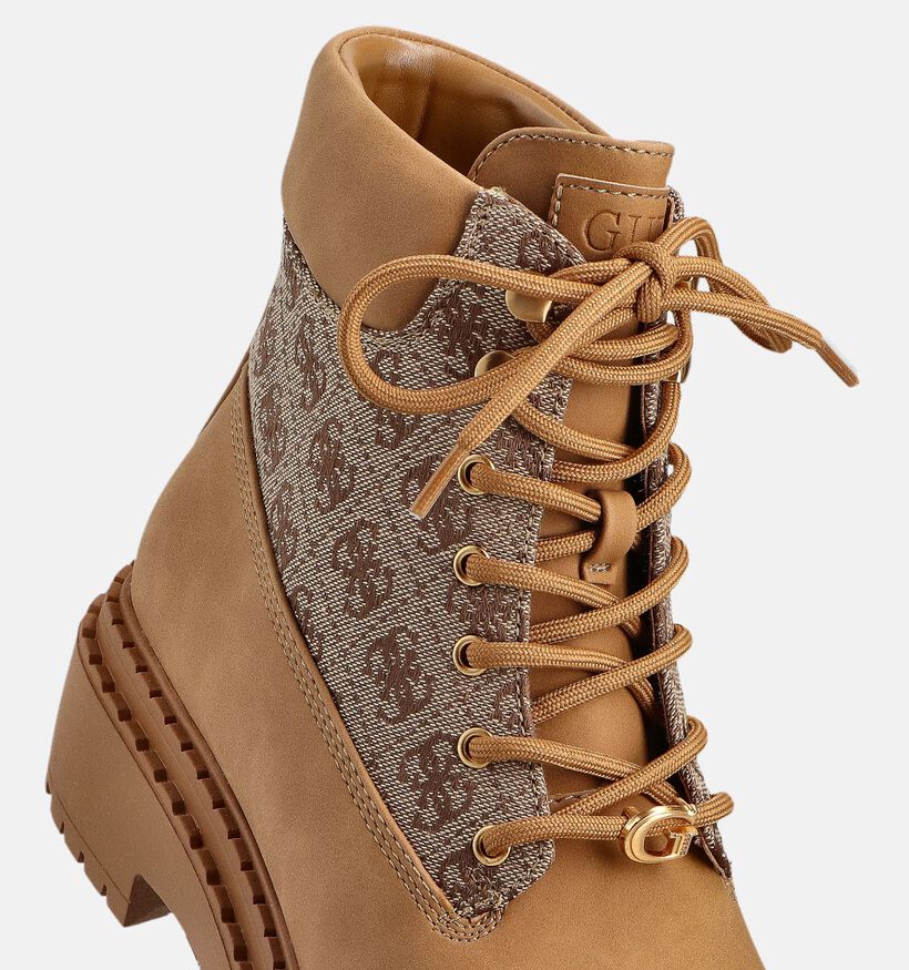 Guess Leads Boots à lacets en Camel pour femmes (359537)