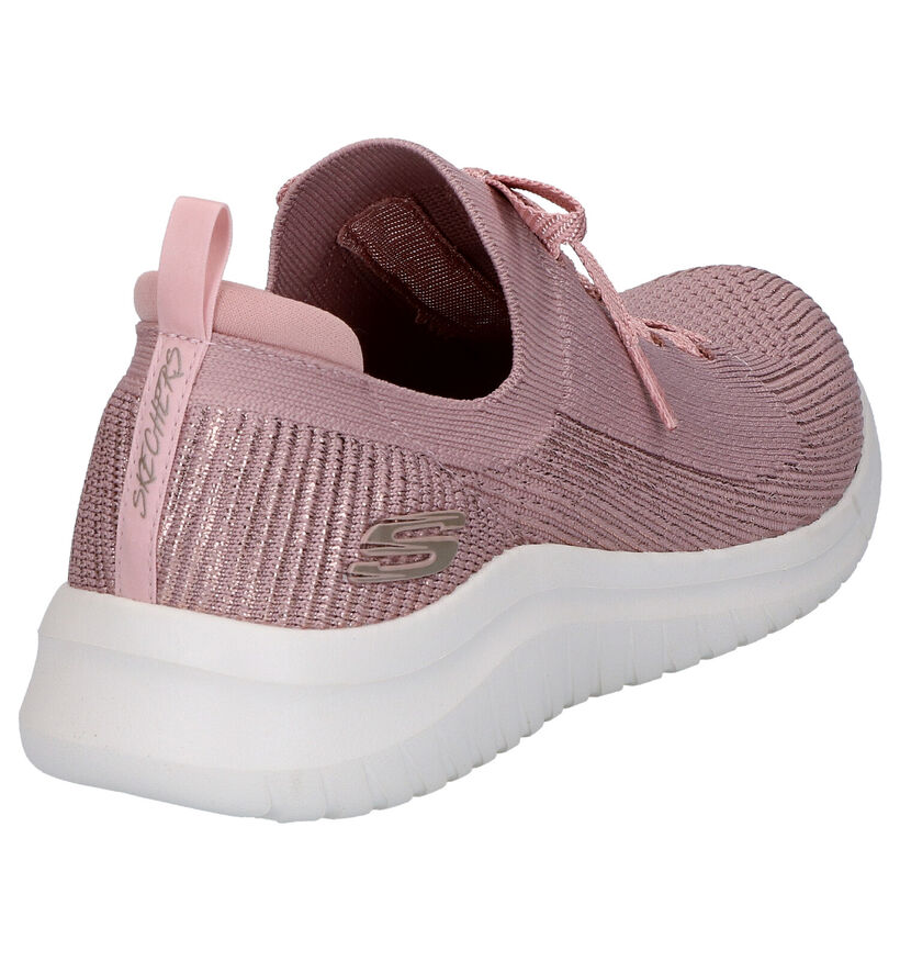 Skechers Roze Slip-on Sneakers in stof (272758)