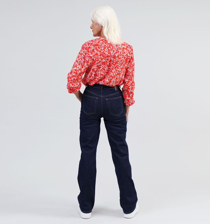 Pieces Holly Jeans taille haute L32 en Bleu pour femmes (332871)