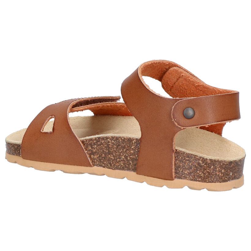 Milo & Mila Sandales en Cognac en simili cuir (272289)