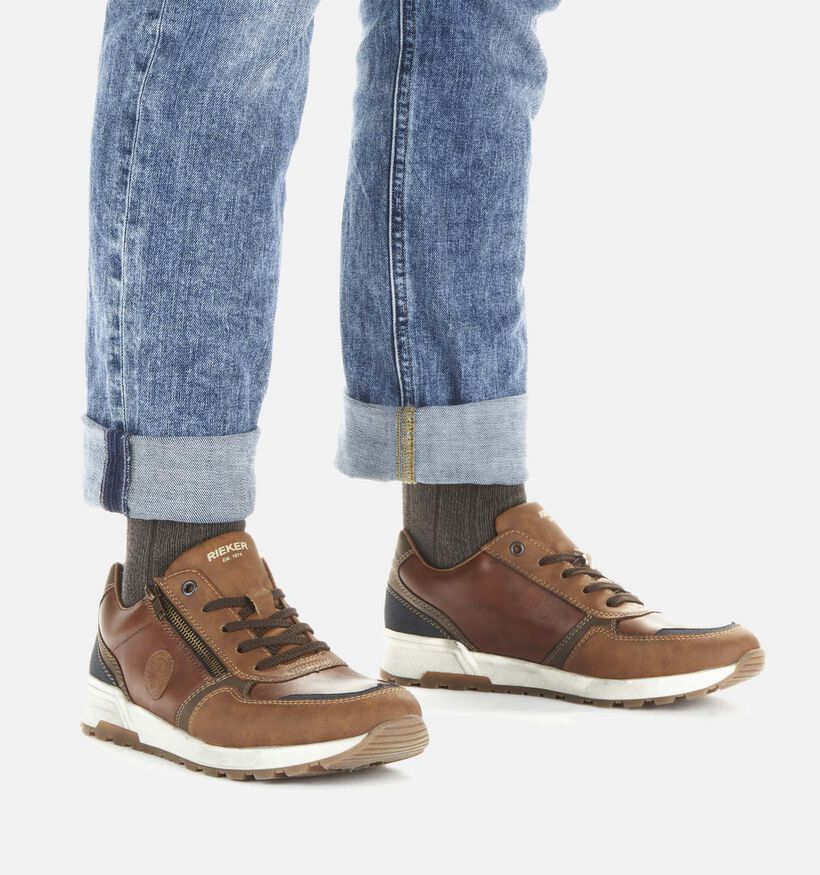 Rieker Cognac Veterschoenen voor heren (344569) - geschikt voor steunzolen