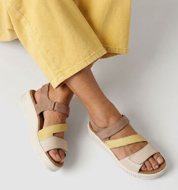Gabor Best Fitting Sandalen Beige/Goud/Blauw