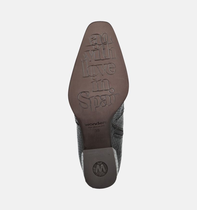 Wonders Bottines en Brun fonc&eacute; pour femmes (381450)