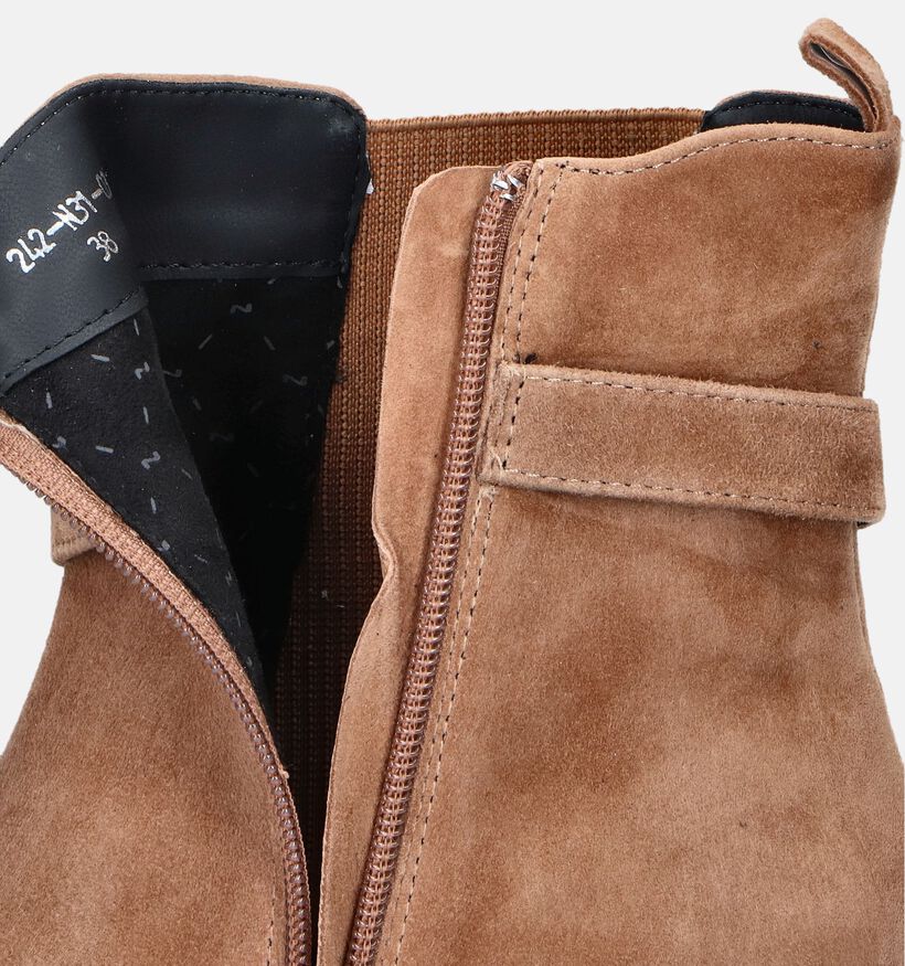 Nathan-Baume Bottines à talons en Cognac pour femmes (348342) - pour semelles orthopédiques