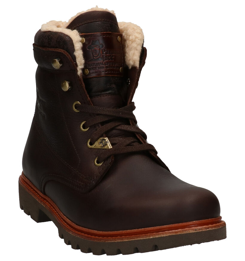 Panama Jack Aviator Bottines en Brun foncé en cuir (259281)