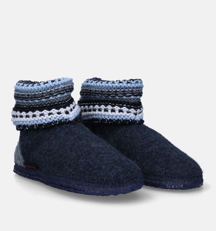 Giesswein Kiel Pantoufles hautes en Bleu pour femmes (349152)