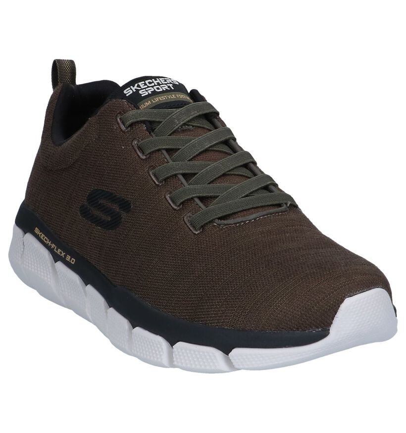 Kaki Sneakers Skechers Relaxed Fit Skech-Flex 3.0 in stof (247389)