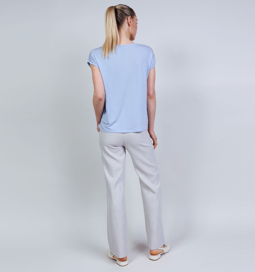 Vero Moda Ava Plain T-shirt en Bleu pour femmes (369422)