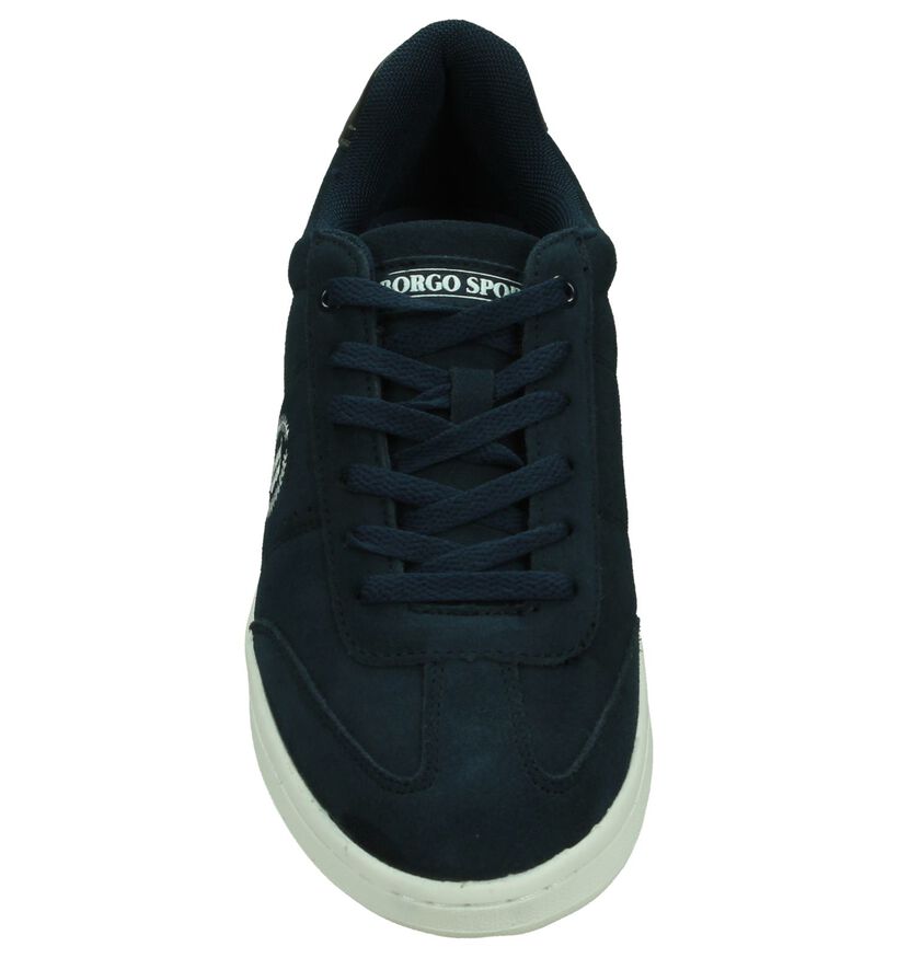 Blauwe Casual Schoenen Borgo Sport in nubuck (200734)