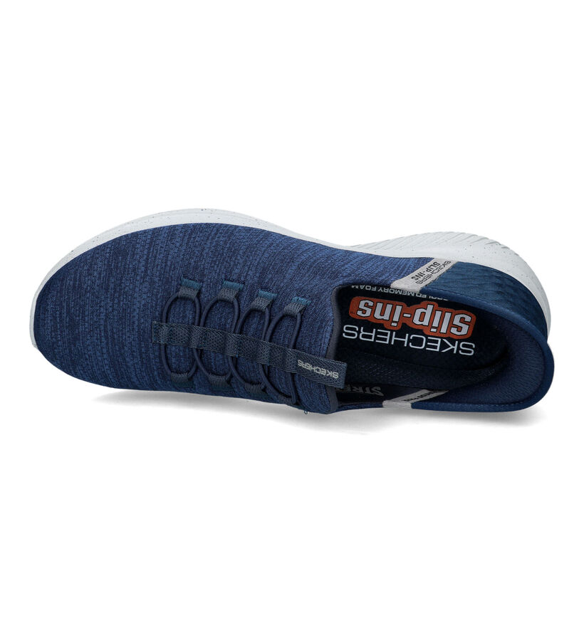 Skechers Ultra Flex Baskets Slip-on en Bleu pour hommes (319512) - pour semelles orthopédiques