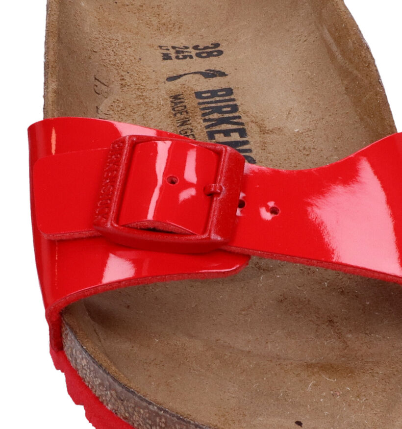 Birkenstock Madrid Nu-pieds en Rouge en simili cuir (322644)