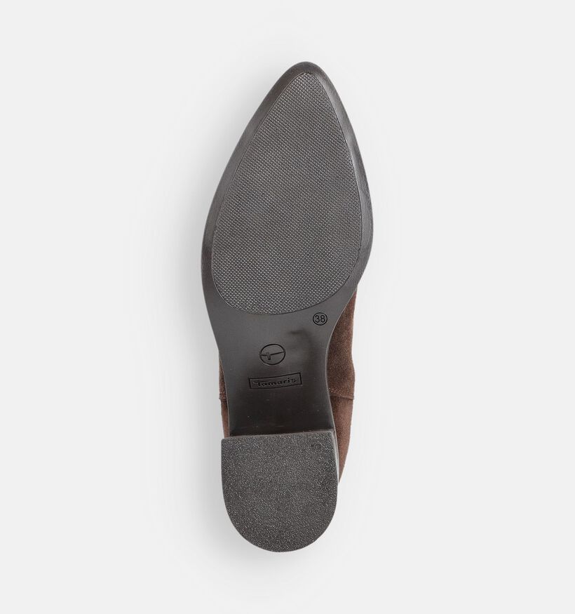 Tamaris Bottines &agrave; talons en Brun fonc&eacute; pour femmes (376629)