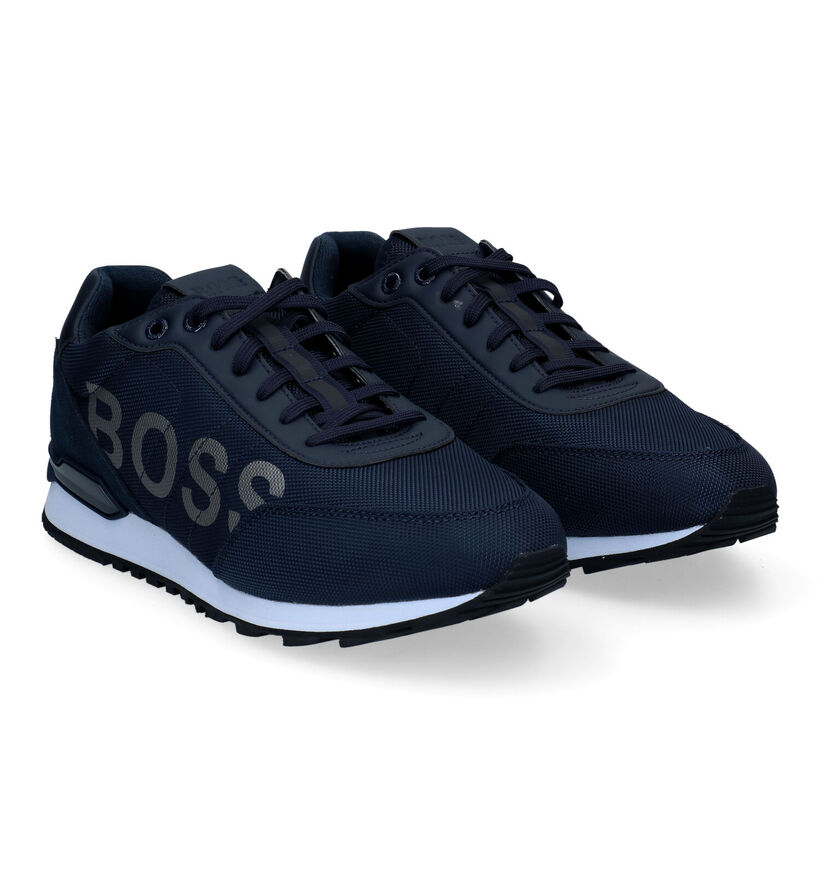 Boss Parkour Runn Blauwe Sneakers voor heren (301365) - geschikt voor steunzolen