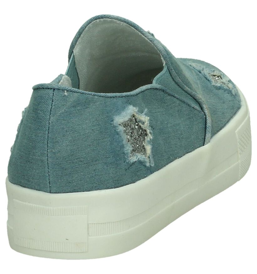 Bibi Lou Blauw Slip-on Sneakers, , pdp